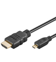 Goobay 34283 HDMI-Kabel 1 m HDMI Typ A (Standard) HDMI Typ D (Mikrofon) Schwarz