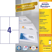 Avery 3483 self-adhesive label Rectangle Permanent White 400 pc(s)