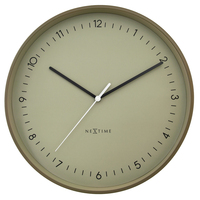 NeXtime 3543KI Wand- /Tischuhr Quarzuhr Rund Khaki