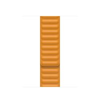 Apple 40mm California Poppy Leather Link - M/L Band Oranje Leer