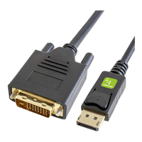 Techly ICOC DSP-C12-010 Videokabel-Adapter 1 m DisplayPort DVI Schwarz