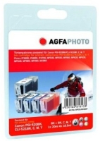 AgfaPhoto APCCLI521SETD Druckerpatrone 5 Stück(e) Schwarz, Cyan, Magenta, Gelb