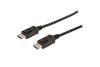 ASSMANN Electronic DisplayPort Anschlusskabel, DP St/St, 1.0m, m/Verriegelung, Ultra HD 4K, sw