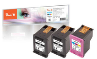 Peach PI300-898 inktcartridge 3 stuk(s) Compatibel Hoog (XL) rendement Zwart, Cyaan, Magenta, Geel