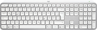 Logitech MX Keys S teclado RF Wireless + Bluetooth QWERTZ Alemán Aluminio, Blanco