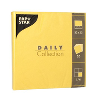 Papstar Daily Collection serviette 20 pièce(s) Jaune