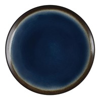 4 Stück Olympia Nomi Tapascoupeteller blau-schwarz 25,5cm. Halbmatter,