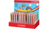 STABILO Crayons multi-talents woody 3 en 1, présentoir de 48 (55500623)