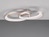 Große LED Deckenleuchte MALAGA 2 Ringe, Silber - 57cm lang