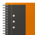 Oxford International A5+ Polypropylen doppelspiralgebundenes Activebook, liniert 6 mm, 80 Blatt, orange, SCRIBZEE® kompatibel