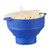 Relaxdays Popcorn Maker Silikon für Mikrowelle, zusammenfaltbarer Popcorn Popper, Zubereitung ohne Öl, BPA-frei, blau