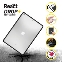 OtterBox React Apple iPad 10.2" (7th/8th/9th) Schwarz Crystal - clear/Schwarz - Tablet Schutzhülle - rugged