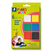 FIMO® kids 8032 Materialpackungen "basic" mit 6 Blöcken à 42g.