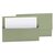 PremierTeam Half Flap Single Pocket Wallet Folder Foolscap Green [Pack 50]
