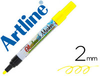 Rotulador Artline Glass Marker Especial Cristal Borrable en Seco O Humedo Color Amarillo Fluor