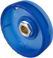 Drehknopf, 6 mm, Polycarbonat, blau, Ø 41 mm, H 14 mm, B8341066