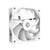 ID-Cooling Cooler 12cm - TF-12025-ARGB-TRIO-SNOW (13.8-30.5dB, max. 115,87 m3/h, 4pin, PWM, LED, 3 darab 12cm, ARGB LED)