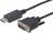 Digitus Kijelző csatlakozó / DVI Átalakító kábel DisplayPort dugó, DVI-D 24+1 pólusú Csatlakozódugó 2.00 m Fekete DB-340301-020-S Kerek, Kettős árnyékolás,