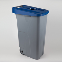 Mülltonne 110 Liter mit Einwurfdeckel 420 x 570 x 880 mm Kunststoff blau