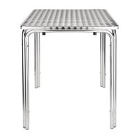 Bolero Square Table - Stainless Steel Aluminium Base 720(H) x 600(W) x 600(D)mm