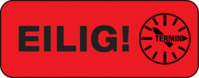 Rollen-Etiketten - EILIG!, Fluoreszierend-Rot, 1.9 x 5 cm, Papier, Für innen