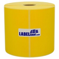 Thermodirekt-Etiketten 100 x 150 mm, 500 Thermoetiketten Thermo-Eco Papier auf 1 Zoll (25,4 mm) Rolle, Etikettendrucker-Etiketten permanent, Trägerperforation