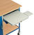 fetra® Rolltisch, 2 Ladeflächen, obere 1120 x 650 mm, 1 Schrank, 1 abschließbare Tastaturschublade