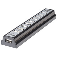 Manhattan USB HUB - 10 db USB2.0 port, asztali, Bus or AC Power