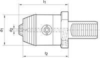 Kurzbohrfutter NC 40/2,5-16mm/Innenkühlung WTE