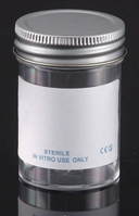 LLG-Probenbehälter PS mit Metallkappe steril | Nennvolumen: 60 ml