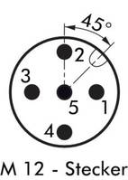 Schaltsymbol: M 12-Stecker (A-codiert, 5-polig)