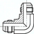 Zeichnung: Winkel-Verschraubung 90° mit JIC (außen)