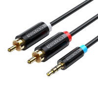 Audio Adapter Cable 3.5mm Male to 2x Male RCA 10m Vention BCLBL Black
