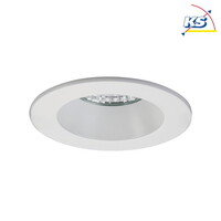 Outdoor LED Einbau-Downlight, IP54, Blende rund, Ø 8.2cm, Plug&Play 350mA, 6W 2700K 540lm 38°, Weiß