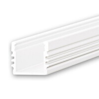 LED Aufbauprofil SURF12, Aluminium, 200cm, Weiß RAL 9010