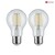 2er-Set LED Filament Birnenlampe, 230V, E27, 5W 2700K 470lm, klar