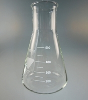 250ml Fiole erlenmeyer à col large en verre borosilicaté 3.3