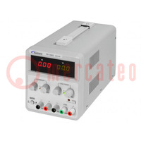 Power supply: laboratory; linear,multi-channel; 0÷60VDC; 0÷3A