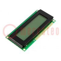 Pantalla: LCD; alfanumérico; STN Negative; 16x2; 80x36x10,5mm; LED