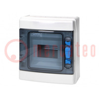 Enclosure: for modular components; IP65; white; No.of mod: 6; ABS