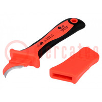 Knife; for electricians; semicircular; Tool length: 180mm; 1kVAC
