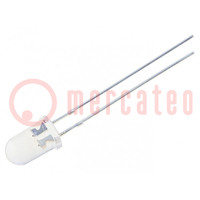 LED; 5mm; giallo; 4200÷5800mcd; 15°; Frontale: convesso; 1,8÷2,6V