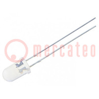 LED; 5mm; żółty; 4200÷5800mcd; 15°; Czoło: wypukłe; 1,8÷2,6V