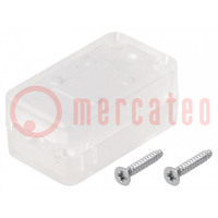 Custodia: per USB; X: 20mm; Y: 35mm; Z: 15,5mm; ABS; semitrasparente