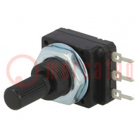 Potentiometer: axiaal; enkel draai; 22kΩ; 60mW; PCB; 6mm; plastic