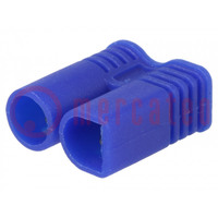 Plug; DC supply; EC2; male; PIN: 2; for cable; soldering; blue; 15A