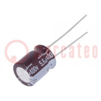 Capacitor: electrolytic; THT; 5.6uF; 400VDC; Ø10x12.5mm; Pitch: 5mm