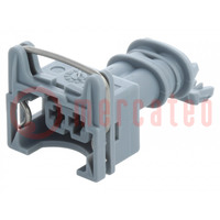 Connector: automotive; JPT; female; plug; for cable; PIN: 2; grey