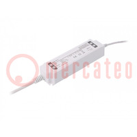 Power supply: switched-mode; LED; 36W; 24VDC; 1.5A; 220÷240VAC