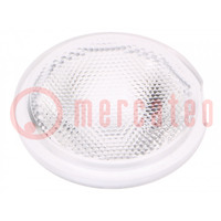Lentille LED; rond; plexiglass PMMA; transparent; 22÷28°; Ø: 35mm